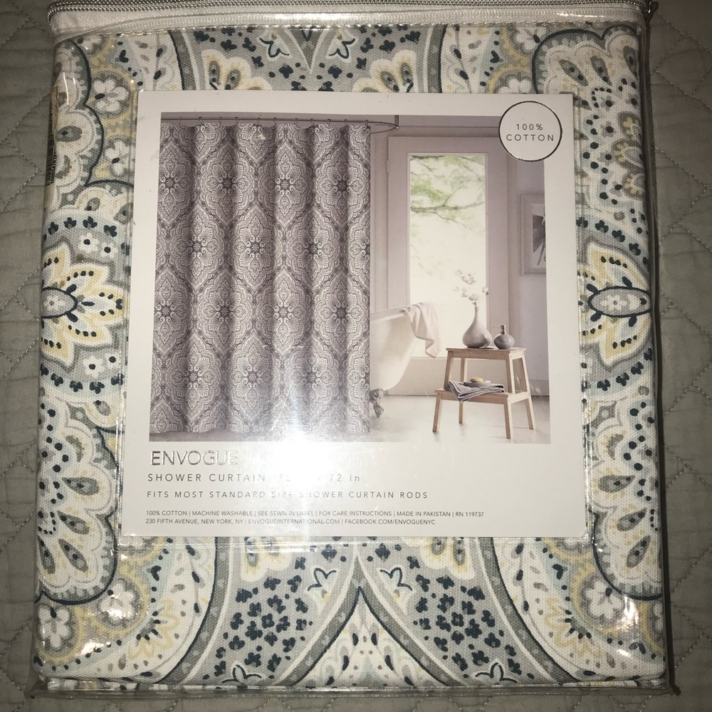 NEW Envogue designer shower curtain